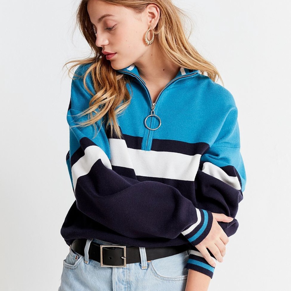 Urban Outfitters Blue Quarter Zip